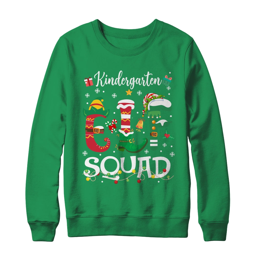 Funny Elf Squad Kindergarten Teacher Student Christmas Xmas Shirt & Sweatshirt | siriusteestore