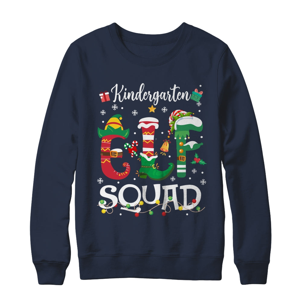 Funny Elf Squad Kindergarten Teacher Student Christmas Xmas Shirt & Sweatshirt | siriusteestore