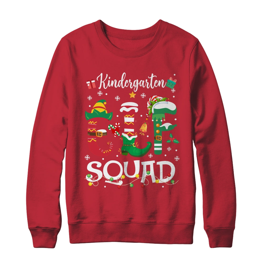 Funny Elf Squad Kindergarten Teacher Student Christmas Xmas Shirt & Sweatshirt | siriusteestore