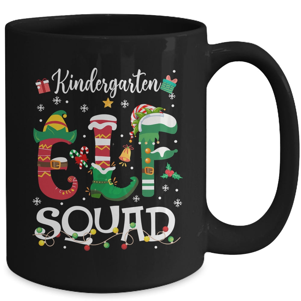 Funny Elf Squad Kindergarten Teacher Student Christmas Xmas Mug | siriusteestore