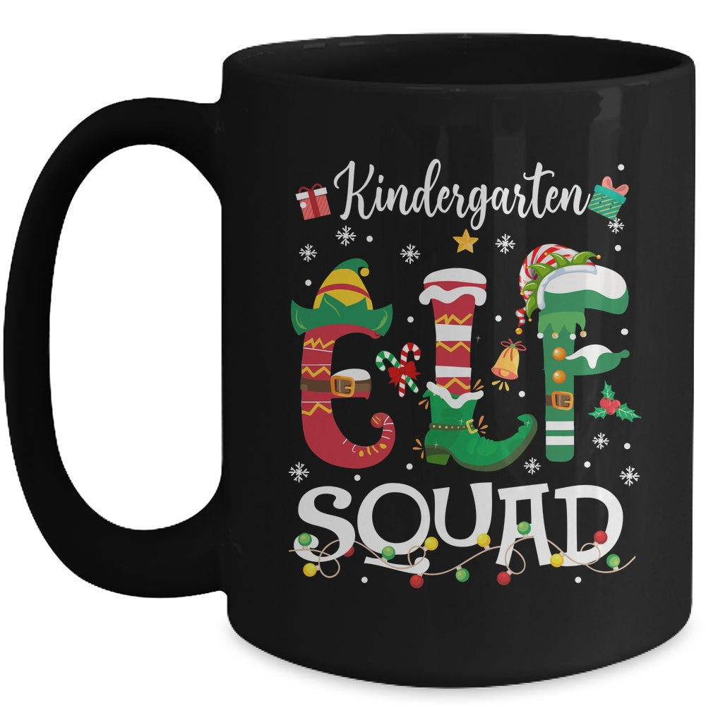 Funny Elf Squad Kindergarten Teacher Student Christmas Xmas Mug | siriusteestore