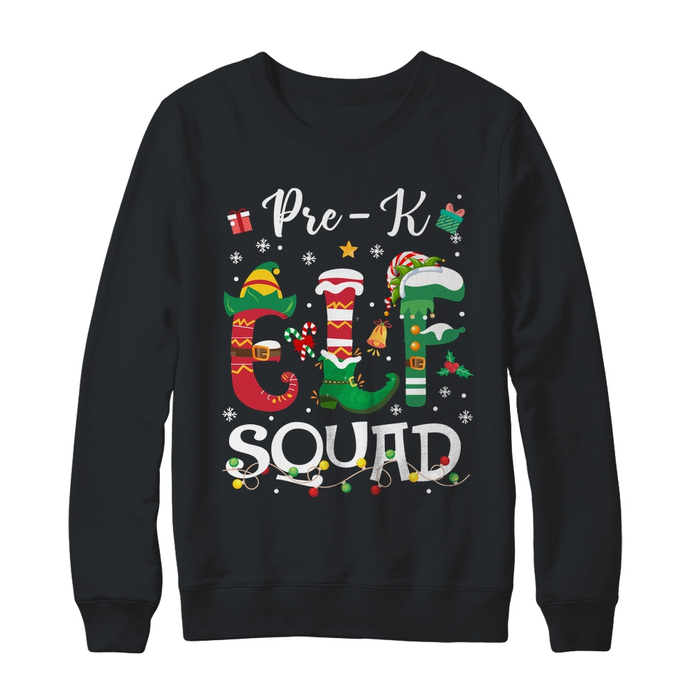 Funny Elf Squad Pre-k Teacher Student Christmas Xmas Shirt & Sweatshirt | siriusteestore