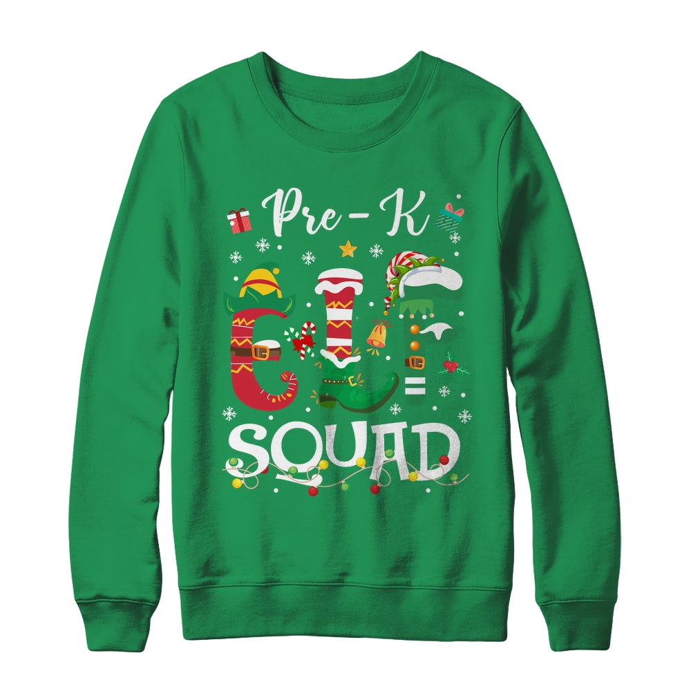 Funny Elf Squad Pre-k Teacher Student Christmas Xmas Shirt & Sweatshirt | siriusteestore
