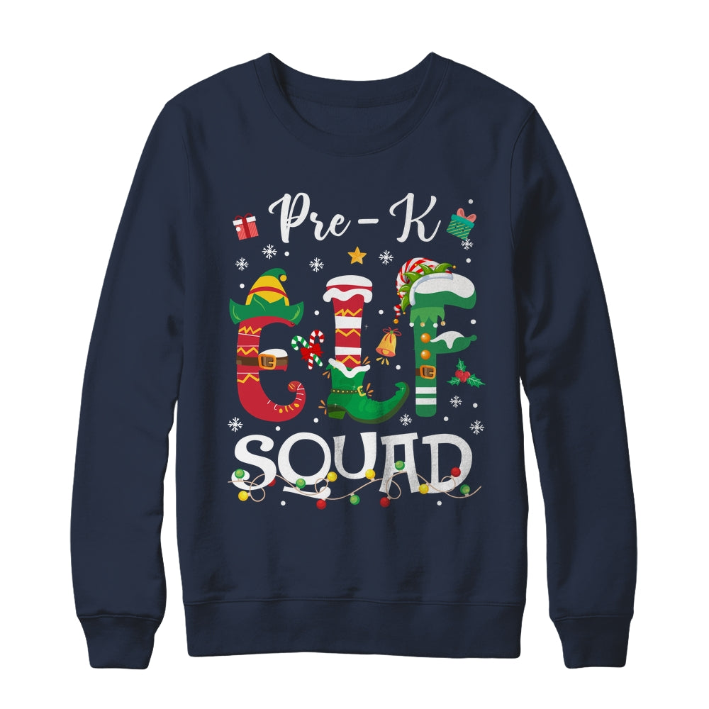 Funny Elf Squad Pre-k Teacher Student Christmas Xmas Shirt & Sweatshirt | siriusteestore