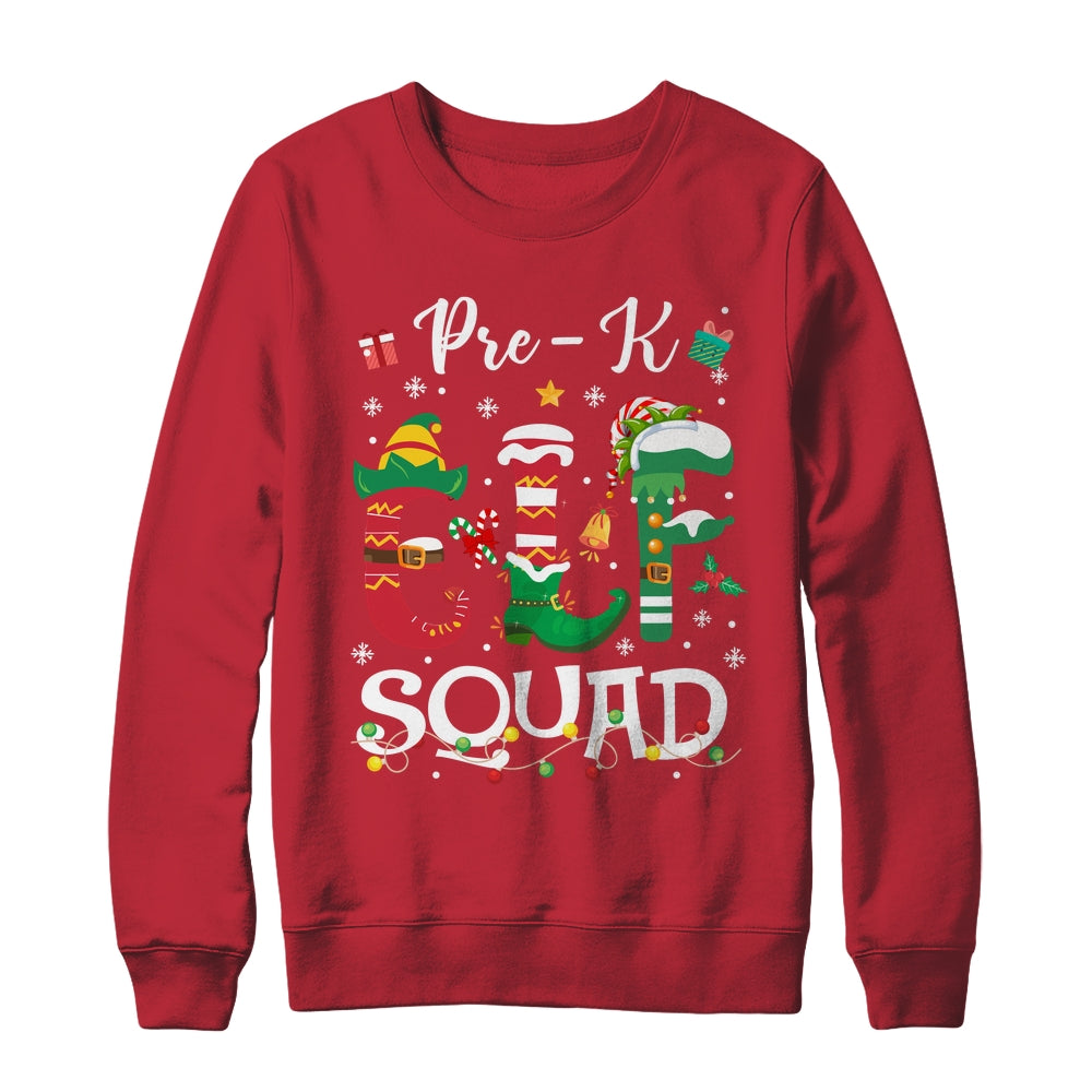 Funny Elf Squad Pre-k Teacher Student Christmas Xmas Shirt & Sweatshirt | siriusteestore