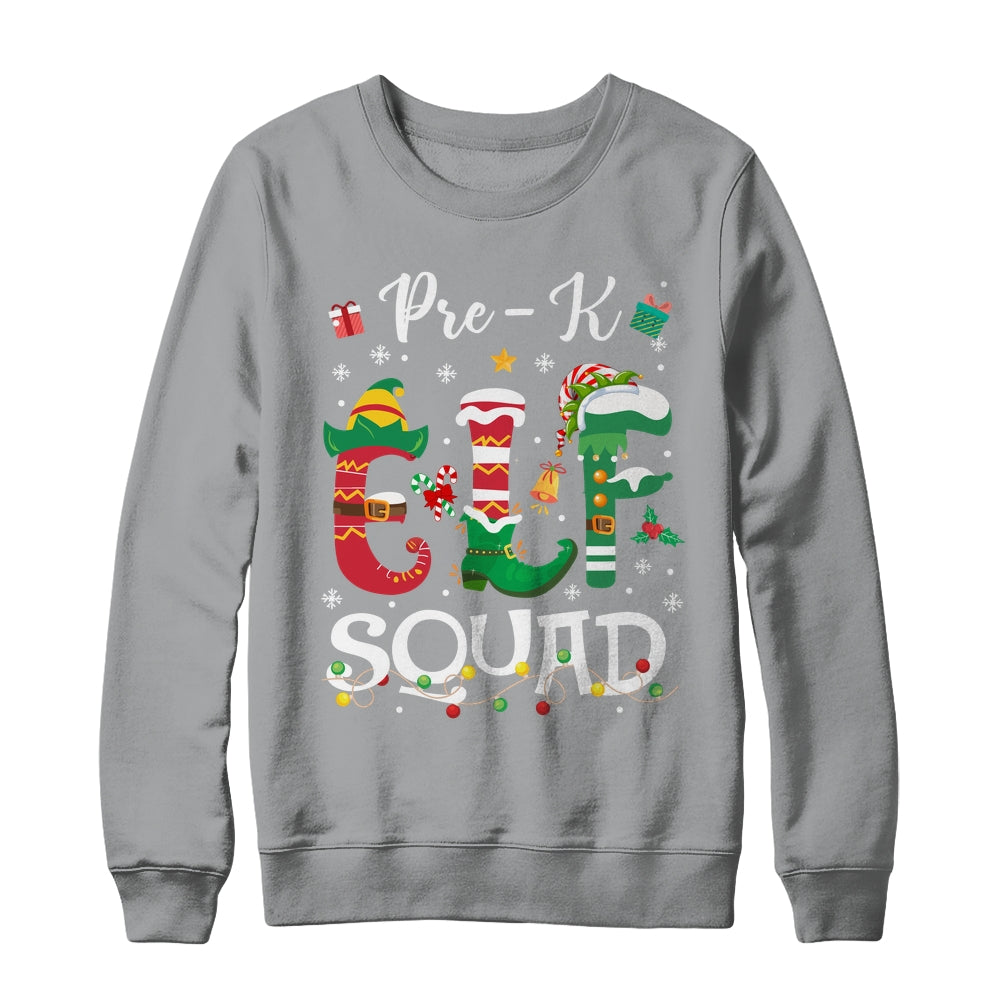 Funny Elf Squad Pre-k Teacher Student Christmas Xmas Shirt & Sweatshirt | siriusteestore
