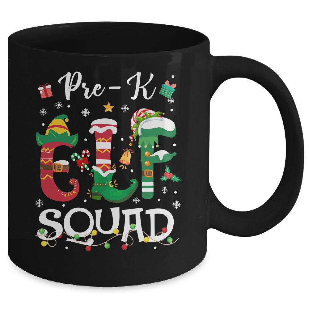 Funny Elf Squad Pre-k Teacher Student Christmas Xmas Mug | siriusteestore