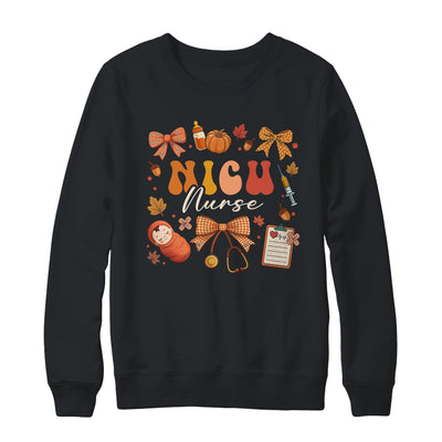 Funny Fall Coquette Bow NICU Nurse Day Appreciation Women Shirt & Sweatshirt | siriusteestore