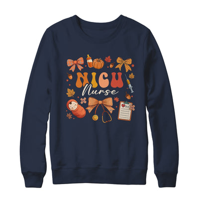 Funny Fall Coquette Bow NICU Nurse Day Appreciation Women Shirt & Sweatshirt | siriusteestore