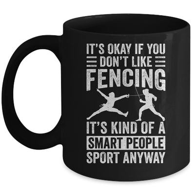 Funny Fencing Art For Men Women Smart People Sport Fencer Mug | siriusteestore