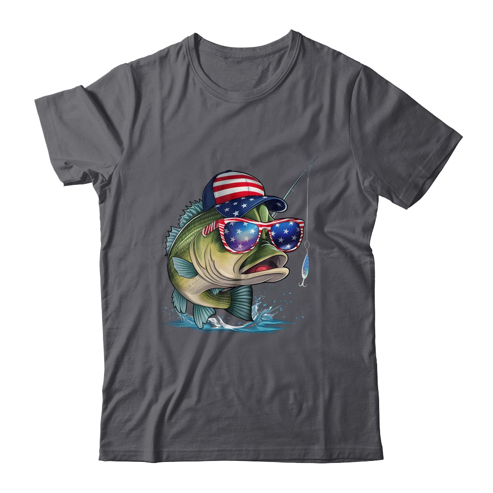 Funny Fishing And Fisherman American Flag Patriotic Vintage Shirt & Sweatshirt | siriusteestore