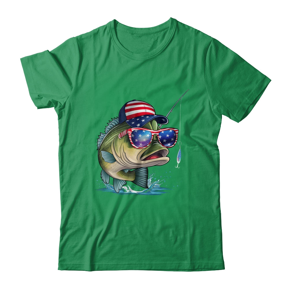 Funny Fishing And Fisherman American Flag Patriotic Vintage Shirt & Sweatshirt | siriusteestore