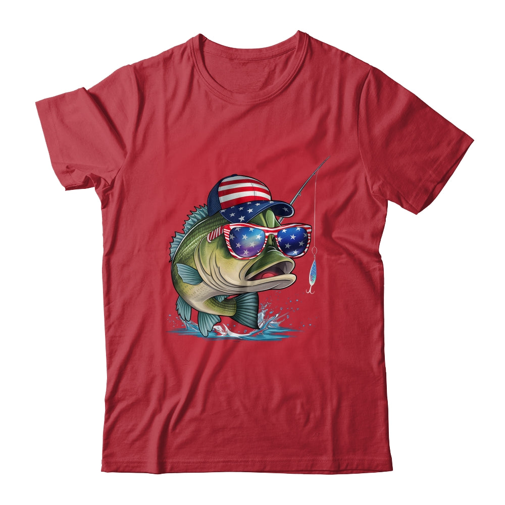 Funny Fishing And Fisherman American Flag Patriotic Vintage Shirt & Sweatshirt | siriusteestore