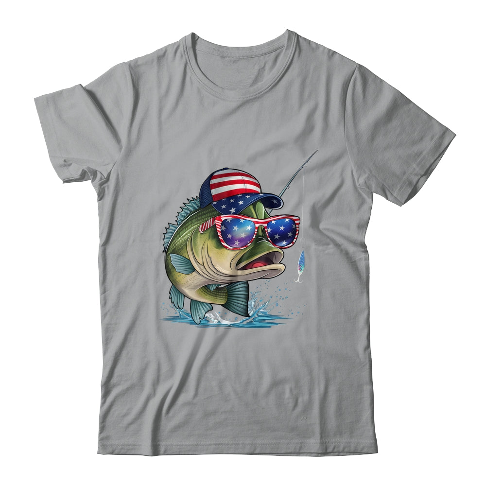 Funny Fishing And Fisherman American Flag Patriotic Vintage Shirt & Sweatshirt | siriusteestore