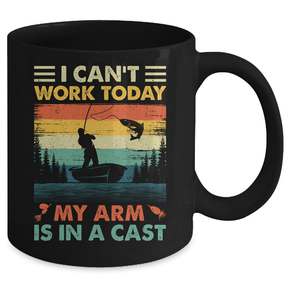 Funny Fishing Design For Men Fisherman Dad Cant Work Today Mug | siriusteestore