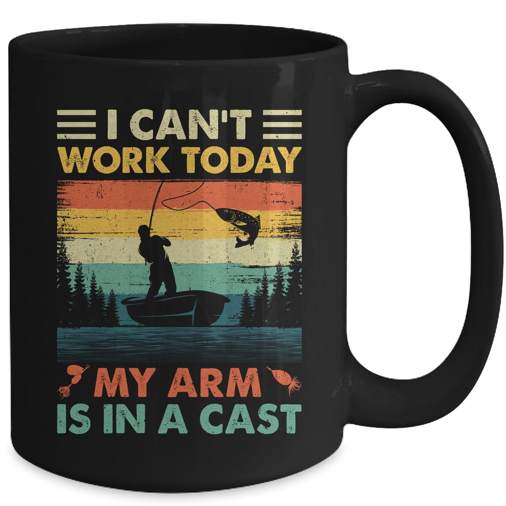 Funny Fishing Design For Men Fisherman Dad Cant Work Today Mug | siriusteestore