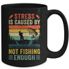Funny Fishing For Men Bass Fly Fishing Fisherman Retro Mug | siriusteestore