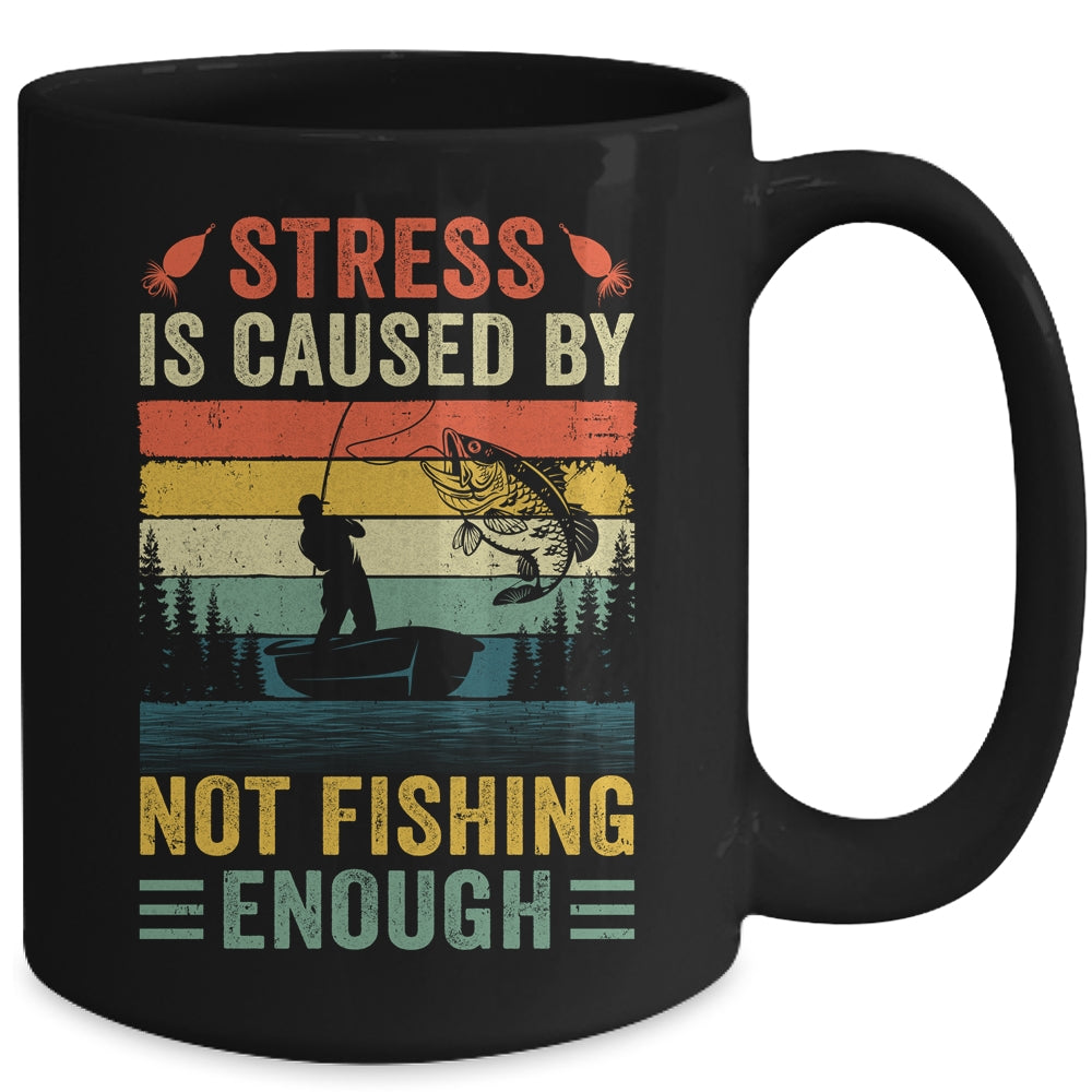 Funny Fishing For Men Bass Fly Fishing Fisherman Retro Mug | siriusteestore