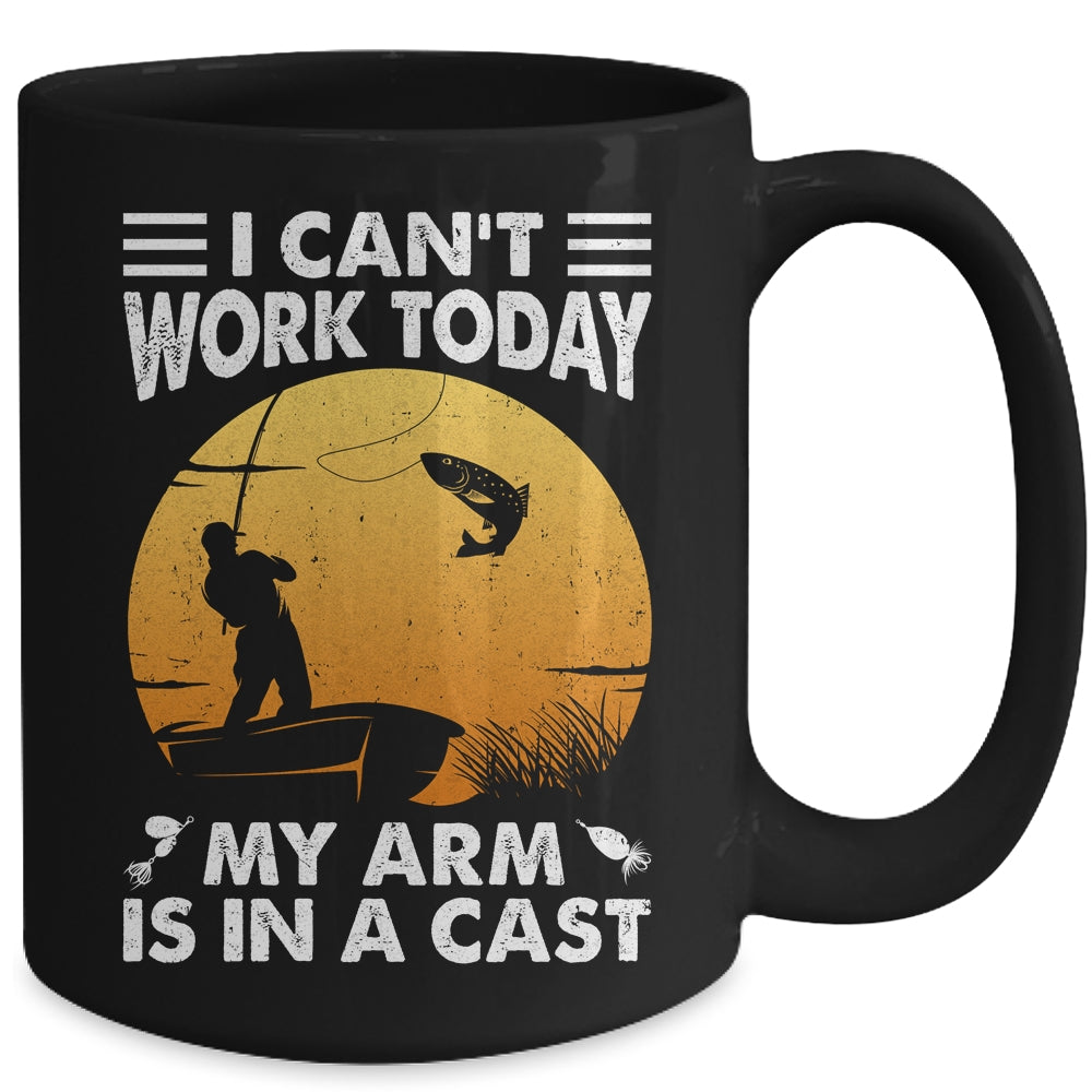 Funny Fishing For Men Women Fisherman Arm Cast Fish Mug | siriusteestore