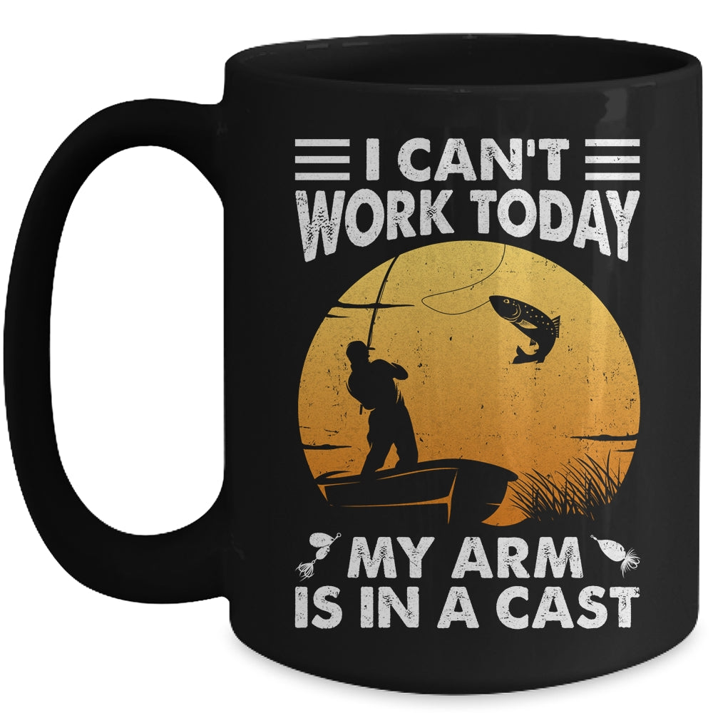 Funny Fishing For Men Women Fisherman Arm Cast Fish Mug | siriusteestore