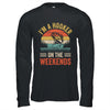 Funny Fishing Vintage I'm A Hooker On The Weekends Bass Fish Shirt & Hoodie | siriusteestore