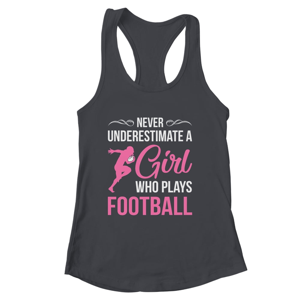 Funny Football Art For Girls Youth Teens Football Player Shirt & Tank Top | siriusteestore