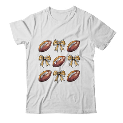 Funny Game Day Football Retro Coquette Bow Football Mama Shirt & Sweatshirt | siriusteestore