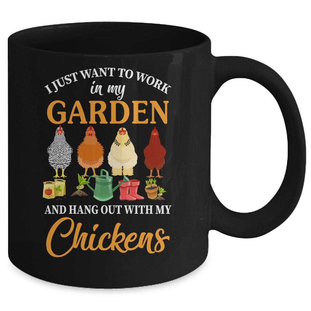 Funny Garden Chickens For Design Men Women Love Gardening Mug | siriusteestore