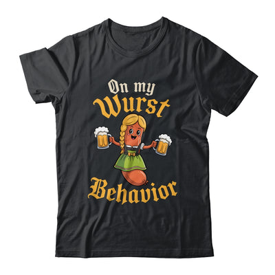 Funny German Oktoberfest On My Wurst Behavior Germany Women Shirt & Hoodie | siriusteestore