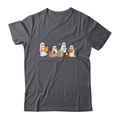 Funny Ghost Book Reading Halloween Books Lover Teacher Kids Shirt & Hoodie | siriusteestore