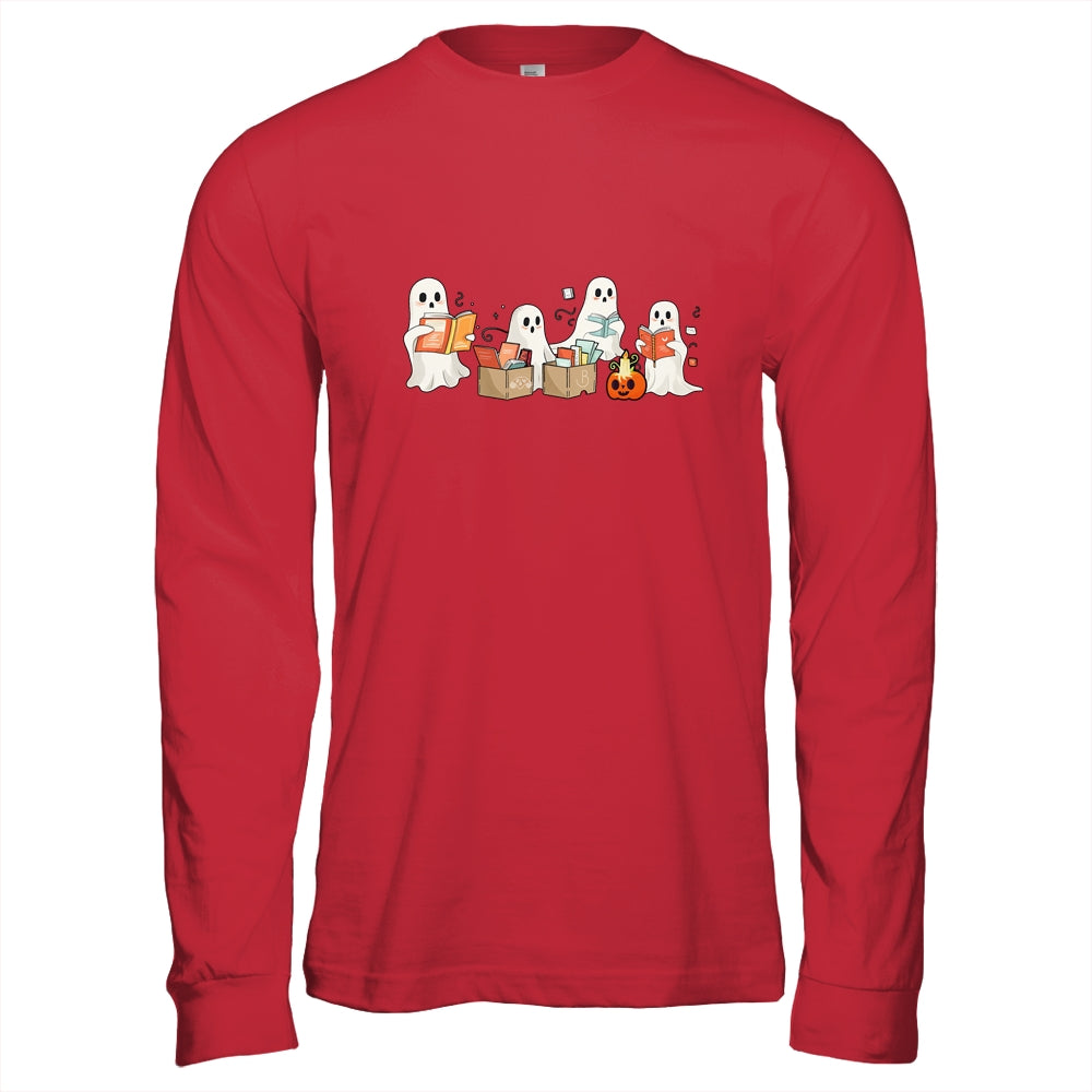 Funny Ghost Book Reading Halloween Books Lover Teacher Kids Shirt & Hoodie | siriusteestore