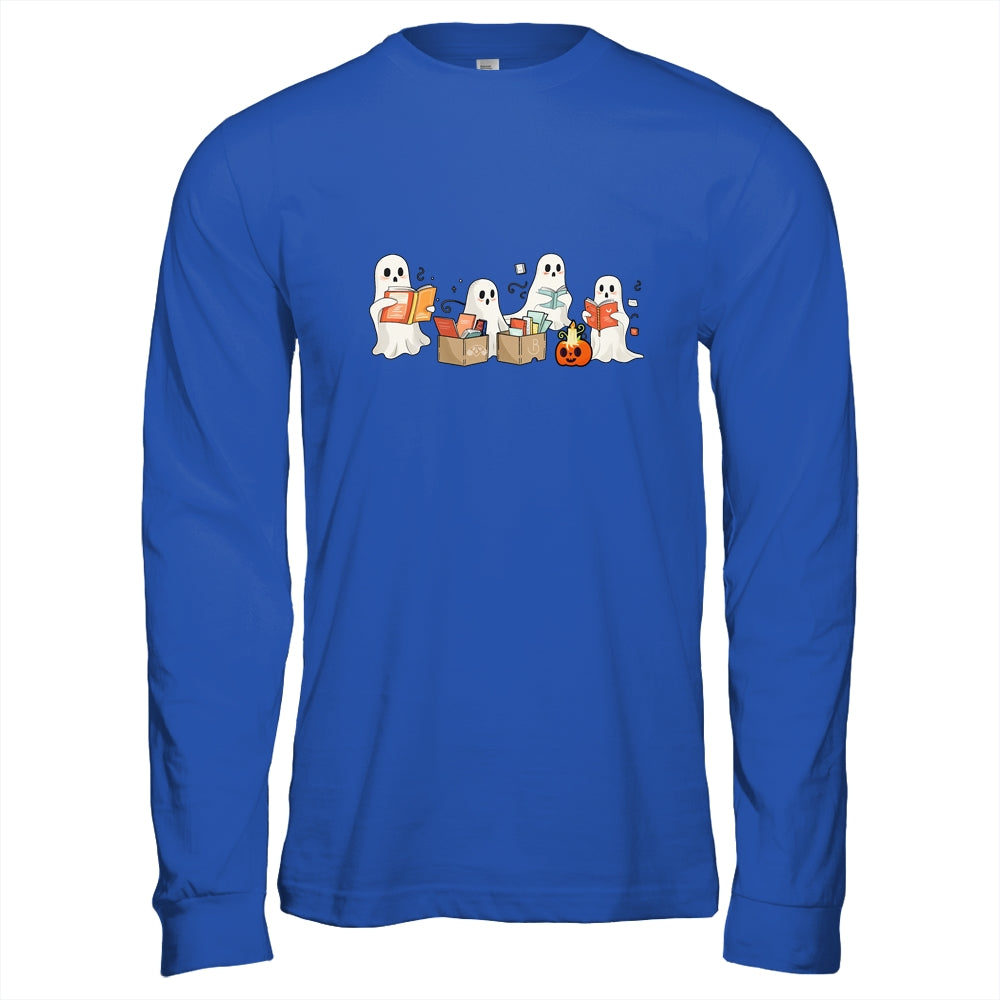 Funny Ghost Book Reading Halloween Books Lover Teacher Kids Shirt & Hoodie | siriusteestore