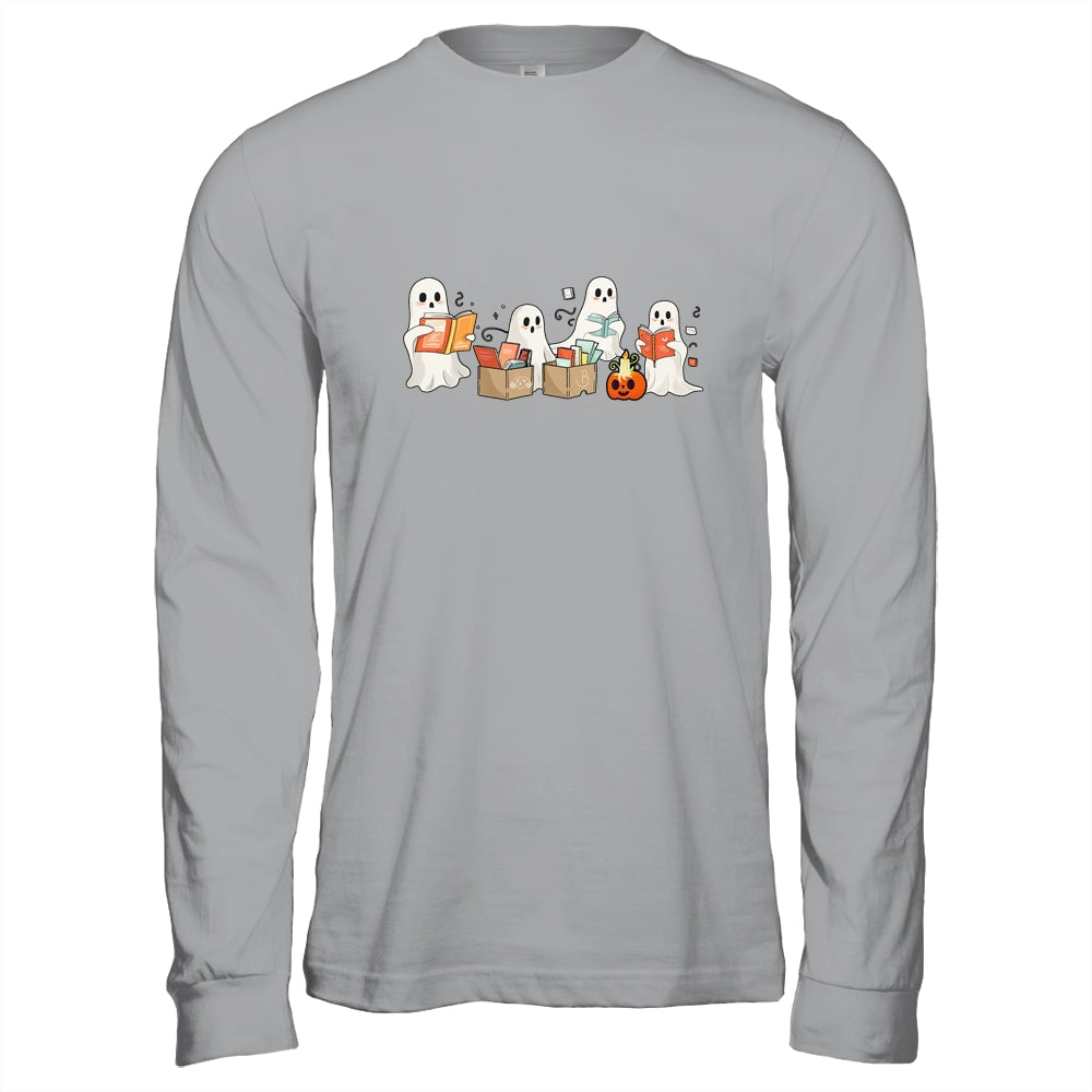 Funny Ghost Book Reading Halloween Books Lover Teacher Kids Shirt & Hoodie | siriusteestore