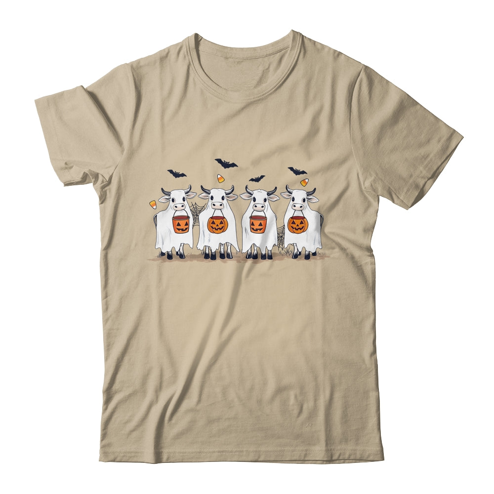 Funny Ghost Cows Halloween Animals Cow Lover Spooky Season Shirt & Sweatshirt | siriusteestore