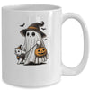 Funny Ghost Walking Dog Spooky Season Halloween Costume Mug | siriusteestore