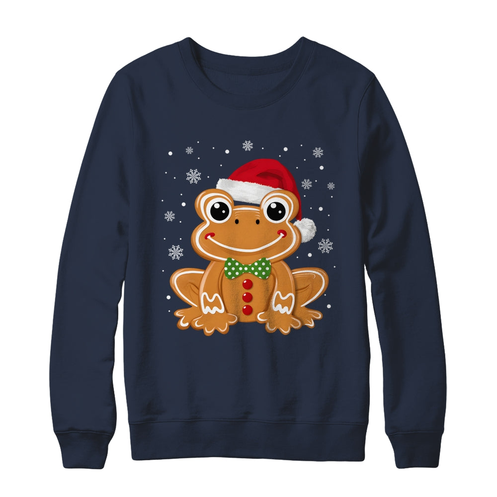 Funny Gingerbread Man Frog Christmas Womens Mens Kids Shirt & Sweatshirt | siriusteestore