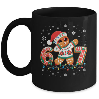Funny Gingerbread Six Seven 67 Dabbing Christmas Boys Kids Mug | siriusteestore