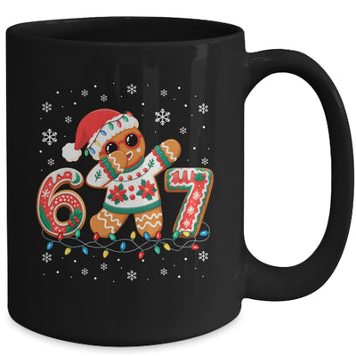 Funny Gingerbread Six Seven 67 Dabbing Christmas Boys Kids Mug | siriusteestore