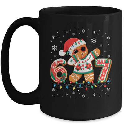 Funny Gingerbread Six Seven 67 Dabbing Christmas Boys Kids Mug | siriusteestore