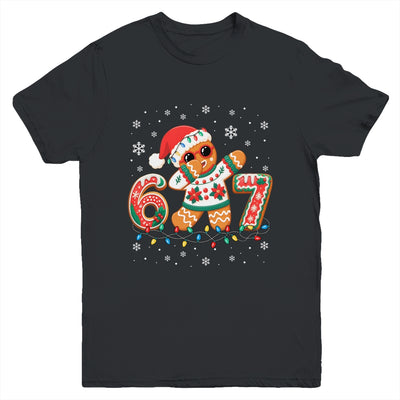Funny Gingerbread Six Seven 67 Dabbing Christmas Boys Kids Youth Shirt | siriusteestore