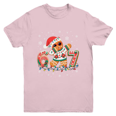 Funny Gingerbread Six Seven 67 Dabbing Christmas Boys Kids Youth Shirt | siriusteestore