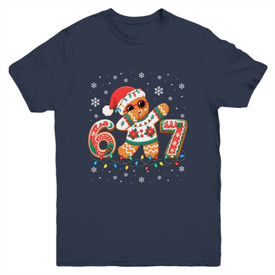 Funny Gingerbread Six Seven 67 Dabbing Christmas Boys Kids Youth Shirt | siriusteestore