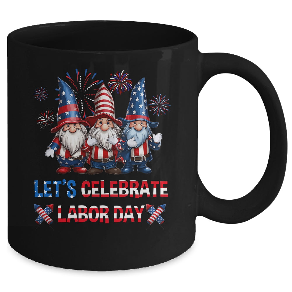 Funny Gnomes Gnomies Happy Labor Day Party American Flag Mug | siriusteestore