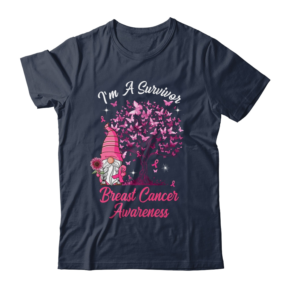Funny Gnomes I'm A Survivor Breast Cancer Awareness Shirt & Tank Top | siriusteestore