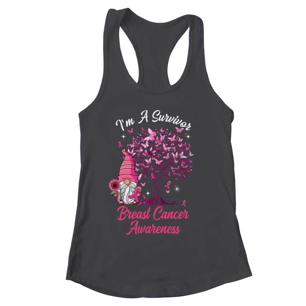 Funny Gnomes I'm A Survivor Breast Cancer Awareness Shirt & Tank Top | siriusteestore