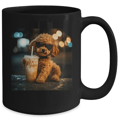 Funny Goldendoodle Drinking Iced Coffee Dog Meme Lover Humor Mug | siriusteestore