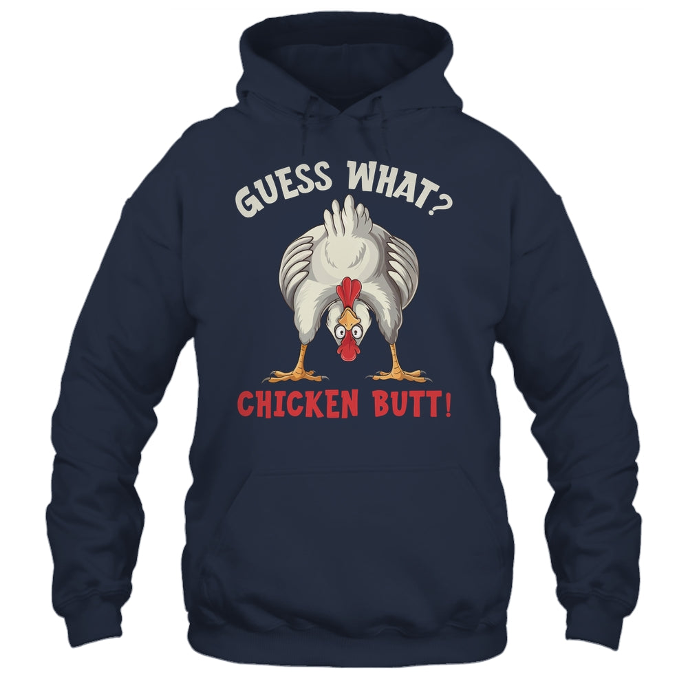 Funny Guess What Chicken Butt Chicken Funny Design Meme Joke Shirt & Tank Top | siriusteestore