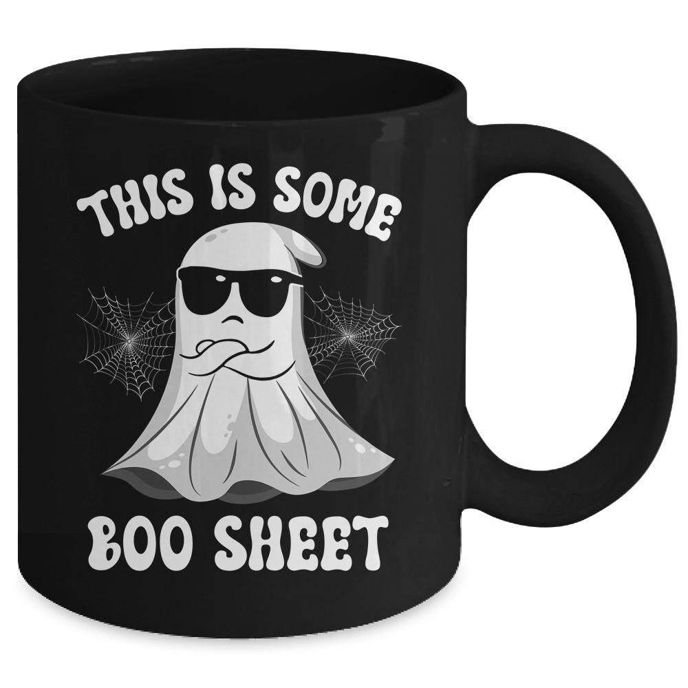 Funny Halloween Boo Ghost Costume This Is Some Boo Sheet Mug | siriusteestore