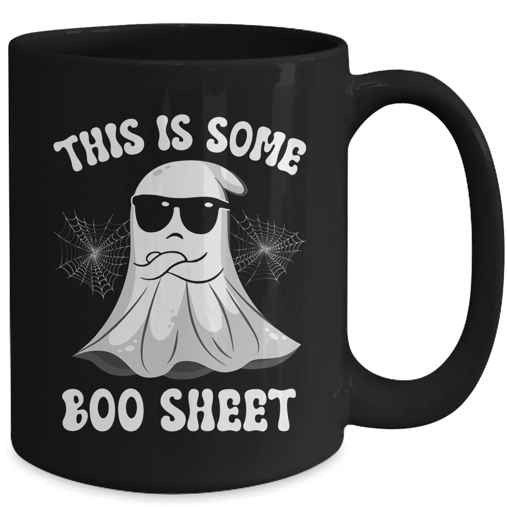 Funny Halloween Boo Ghost Costume This Is Some Boo Sheet Mug | siriusteestore