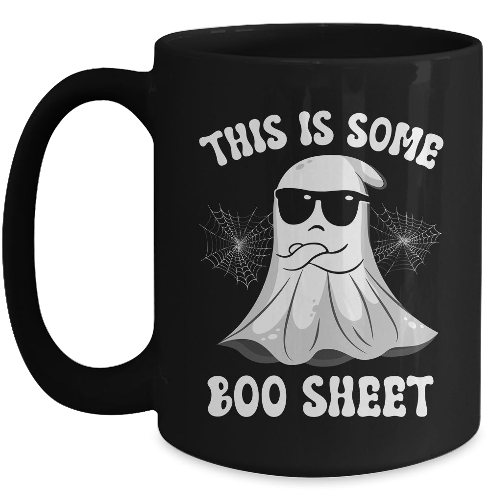 Funny Halloween Boo Ghost Costume This Is Some Boo Sheet Mug | siriusteestore